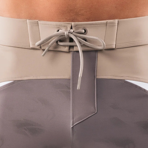 Shorts de bain pour hommes, couleur beige clair, à séchage rapide, avec cordon de serrage, pour la plage, la natation, les sports nautiques, vêtements de sport - Product Image 4