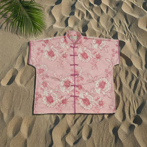 Chemise en coton doux écologique fabriquée à la main en Inde, sexy, pour les fêtes sur la plage, manches courtes, imprimé floral, printemps, haut doux personnalisé pour femmes - Product Image 3