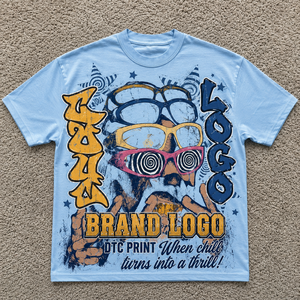 Camiseta Urbana Extra Grande Personalizada de Fábrica para Hombre, 100% Algodón Pesado, Ecológica, Transpirable, con Estampado DTG/DTF, Moda Hip Hop - Product Image 1