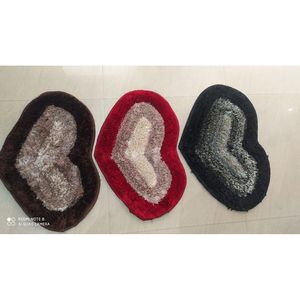Alfombra de Baño Antideslizante con Forma de Corazón 3D, 40x60 CM, Poliéster Suave y Absorbente para Baño, Ducha, Hogar u Hotel, Logotipo Personalizado - Product Image 1