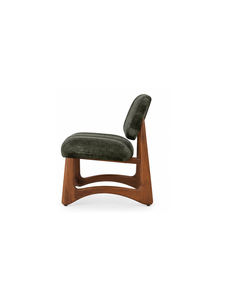 Modern Upholstered Living Room <b>Chair</b> Solid Wood Frame <b>Dark</b> <b>Green</b> Fabric Midcentury Design Ergonomic Leisure <b>Chair</b> - Product Image 3