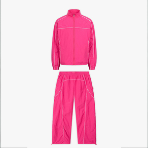 Custom Men’s <b>Nylon</b> Windbreaker Tracksuit Set Piped Jacket & <b>Track</b> <b>Pants</b> High Quality Streetwear Sportswear Regular Fit Sweatsuit - Product Image 2