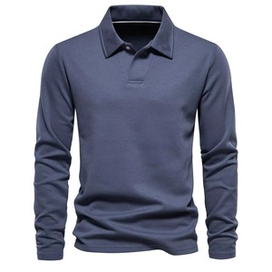 Camisa de Negocios para Hombre, Nueva, Sólida, de Jersey, a la Moda, Holgada, Casual, con Botones, Cuello Solapa, Transpirable, de Manga Larga para Primavera y Otoño - Product Image 2