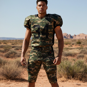 Personalized Sublimation American Football Uniform Custom Team Design Football Jersey <b>Pants</b> Set Professional Apparel Short - Product Image 6