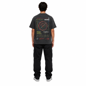 Men's Oversized Black T-Shirt With Red And <b>White</b> FB Logo Street Style Short Sleeve O-Neck Cotton Jersey Print Front <b>tshirt</b> - Product Image 2