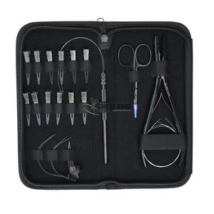 Kit de Herramientas Profesionales para Extensiones de Cabello: Alicates para Micro Anillos, Anillos Separadores de Cabello, Clips de Seccionamiento y Agujas Curvas para Uso en Salón - Product Image 4