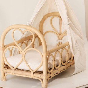 Juguetes infantiles de moda en oferta: cuna de mimbre para muñecas, cuna en miniatura para muñecas, cunas para muñecas. - Product Image 4