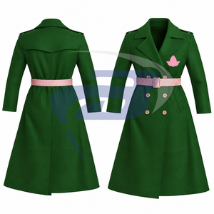 Alpha | Kapa | Alpha Sorority Women's Premium Wool Blend Overcoat Elegant Tailored Fit Long <b>Trench</b> <b>Coat</b> with Belt & Button Wear - Product Image 3