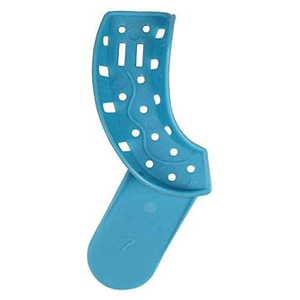 Juego de Bandejas de Impresión Dental de Plástico Profesional | # Bolsa de 7 Compartimentos con Bandejas Rígidas de Plástico Perforadas Desechables UL/LR - Product Image 1
