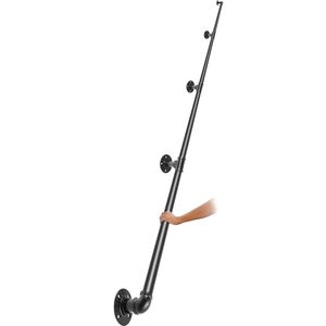 Corrimano per Scale in Tubo d'Acciaio al Carbonio Industriale da 13 Piedi, Capacità di Carico 440 LBS, Dispositivo di Assistenza per Scale Interne - Product Image 1