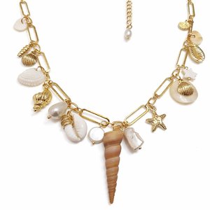 Collier multicouche plaqué or avec pendentif Evil et breloque en forme de coquille, bijoux unisexes, cadeau - Product Image 6