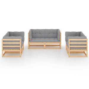 Conjunto Modular Mediano para Jardín, Madera de Pino Sólida, Categoría: Productos de Madera de Pino - Product Image 3