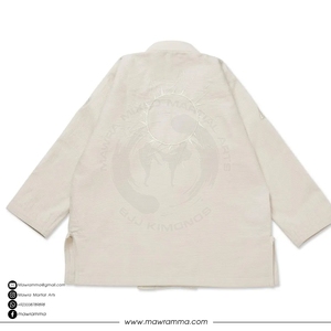 ชุดฝึกการต่อสู้ของผู้ชายชุดกิโมโนติดอาวุธ BJJ GI คอตตอน100% ไข่มุกแท้แบบมืออาชีพโลโก้ตามสั่ง - Product Image 4