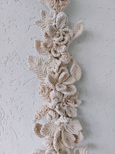 Floral White Macrame Wall Hanging Perfect For Living Room Bedroom And Elegant Home <b>Decor</b> With Multiple Uses From India - Product Image 4