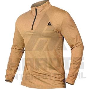 Camiseta de Manga Larga con Cuello y Corte Ajustado, Nuevo Estilo, Diseño Moderno con Paneles de Color en Contraste, Camiseta de Algodón para Hombre - Product Image 2