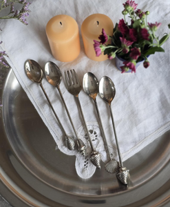 Premium Quality Stainless Steel Metal Flatware Set with Decorative Handle Elegant Serving Spoon and <b>Fork</b> for Dining Table - Product Image 3