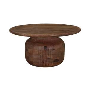 Table basse ronde en bois minimaliste élégante, design moderne, idéale pour le salon, la maison et le bureau, facile à nettoyer et à entretenir - Product Image 1