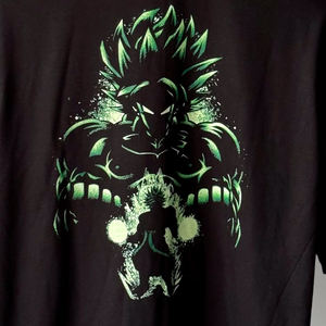 เสื้อยืดโอเวอร์ไซส์สีดำพิมพ์ลายบรอลี่แบบซับลิเมชั่นสไตล์เรโทร 3 มิติ สำหรับผู้ชายและผู้หญิง ผ้าถักเนื้อนุ่ม โพลีเอสเตอร์/คอตตอน สไตล์ไฮสตรีท - Product Image 6