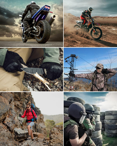 Guantes de moto de malla transpirable, equipo de protección para montar en verano, compatibles con pantalla táctil, diseño de palma antideslizante para hombres - Product Image 6
