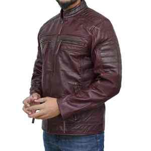 Chaqueta de Invierno para Hombre de Cuero Genuino con Cierre de Cremallera, Forro Cálido, Ropa Casual, Moda Urbana, Calidad Premium, Logotipo Personalizado OEM - Product Image 3