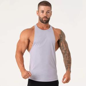 Men's Gym Stringer Tank Top 100% Cotton Knitted Anti-Pilling O-Neck <b>Hip</b> Hop Style Sleeveless <b>for</b> Bodybuilding Fitness - Product Image 1