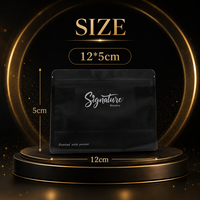 Sachet d'emballage pour café en grains et thé, à fond plat, noir mat, avec fermeture éclair, personnalisable avec logo, qualité alimentaire, faible MOQ (100 pièces)