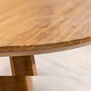 Vandana Rustic Surface dining <b>table</b> ART WOOD 120cm <b>brown</b> solid mango wood - Product Image 2
