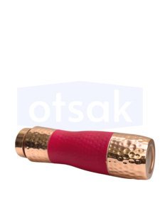 Botella de Agua Portátil OTSAK Premium, Diseño Moderno de Lujo con Estampado Rojo, Cobre Martillado, para Oficina, Aire Libre y Hogar, 34oz 1000ml - Product Image 4