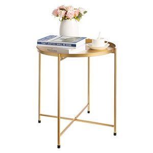 Heavy Duty Metal Side Table With Thick Iron <b>Frame</b> For Long Lasting Use In Residential And Commercial Spaces - Product Image 1
