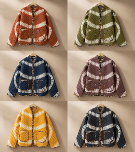 Chaqueta Kantha Acolchada Hecha a Mano para Mujer, 100% Algodón, Estilo Vintage Boho, Abrigo de Invierno Étnico con Cuello Alto, Prenda Exterior Casual Ecológica - Product Image 3
