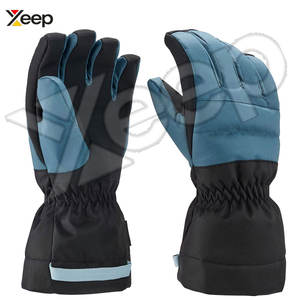 Guantes de Esquí Unisex de Cuero para Invierno, Cálidos, Impermeables, con Dedos Completos y Correa de Muñeca Ajustable para Esquí y Deportes de Nieve - Product Image 6