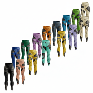 Training Wears Stylish Customized Floral Printed <b>Women</b> Yoga <b>Leggings</b> Breathable Quick Dry Fitness Gym Running Tummy Control Pant - Product Image 1