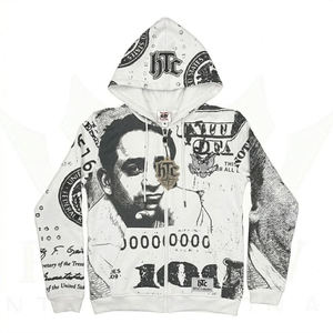 Suministro al por Mayor de Sudaderas con Cremallera Estampadas para Hombre, Ropa Urbana Personalizada, Sudadera de Primera Calidad - Product Image 3