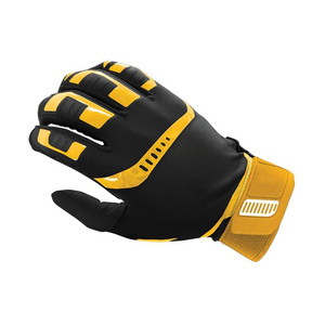 Guantes de Bateo Negros y Amarillos, Guantes Deportivos de Dedo Completo para Softbol, para Adultos, Guantes Deportivos para Exteriores con Correas Ajustables - Product Image 3
