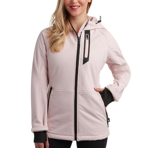 Veste Softshell Femme Imperméable de Haute Qualité à Capuche Zippée Col Montant Nouveau Design Tendance Coupe Classique – Prix de Gros - Product Image 1