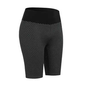Shorts de yoga sans couture taille haute personnalisés pour femme, effet push-up, pour entraînement, fitness, gym, course et sport - Product Image 4