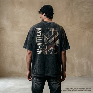Camiseta de hombre con lavado ácido, estilo oversize, para hombre, proveedor mayorista de camisetas de bajo costo - Product Image 2
