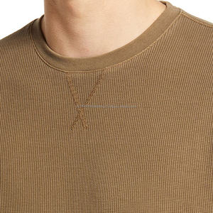 Custom <b>Men's</b> Short Sleeve <b>Thermal</b> Crewneck <b>T</b>-<b>Shirt</b> 100% Cotton Quick Dry Breathable - Product Image 5