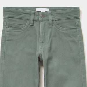 Pantalon en coton slim fit pour garçons, gris foncé, décontracté, avec fermeture éclair et passants de ceinture, pantalon de tous les jours, coupe confortable - Product Image 4