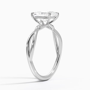 BOJ <b>Ring</b> 014 Radiant Cut 925 <b>Silver</b> Ayla Twist <b>Solitaire</b> <b>Ring</b> Engagement <b>Ring</b> GRA Certified 2ct D Color VVS1 Moissanite <b>Ring</b> - Product Image 2