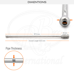Stainless Steel Straight Lure Lock Feeding Corp Needle with Bud Tip 5.5mm 10G x 127.5mm Bird Feeding Tube Bird Corp Tube - Product Image 3