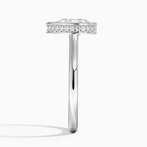 Bague BOJ 024 en argent 925 avec diamant taille poire et halo caché Luna, 2 carats, couleur D, VVS1, Moissanite certifiée GRA, prix bas, en promotion - Product Image 3