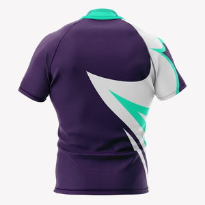 เสื้อรักบี้พิมพ์ลายแบบซับลิเมชั่น ผ้าระบายอากาศได้ดี สำหรับทุกเพศทุกวัย ไซส์พลัส ชุดกีฬาทีม ป้องกันแบคทีเรีย ซึมซับเหงื่อ - Product Image 4
