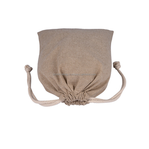 Natural Biodegradable Cotton <b>Canvas</b> Screen Printed Drawstring Bag Reusable Pouch Gift Packaging Sachet for Coffee Tea Garment - Product Image 4