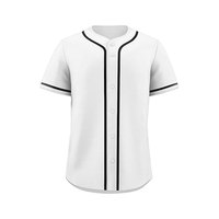 Maillot de baseball personnalisé unisexe gris avec bordure bleue, manches courtes, boutons sur le devant, tissu polyester respirant et anti-humidité, vêtements de sport