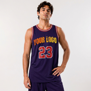 Maillot de basket multicolore sans manches – Débardeur de sport pour uniforme d'équipe, entraînement et match – Design tendance - Product Image 3
