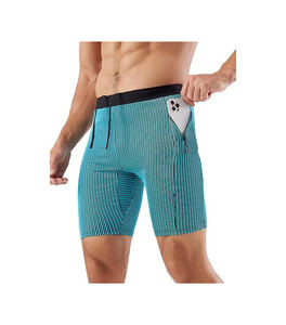 กางเกงผู้ชายไซส์ XS แห้งเร็ว ระบายอากาศได้ดี เป็นมิตรกับสิ่งแวดล้อม เอวยางยืด สีพื้น ผ้าตาข่ายรัดรูป สำหรับฝึกซ้อม/วิ่ง/ออกกำลังกาย/ชายหาด/กีฬา - Product Image 1