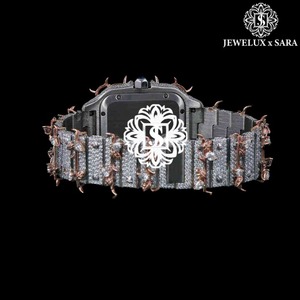 Reloj de Lujo Hip Hop con Diamantes Completamente Dorados, Reloj de Acero Inoxidable con Diamantes CZ para Hombre y Accesorios de Moda a Precio de Exportación - Product Image 3