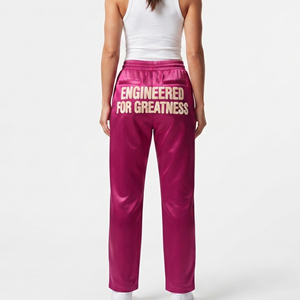 Pantalones Deportivos de Felpa 100% Poliéster para Mujer, Cintura con Cordón, Bordado Chenille, Pantalones Deportivos para Mujer - Product Image 2