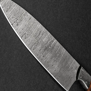Cuchillo de Chef de Acero de Damasco Hecho a Mano de Alta Calidad, Cuchillo de Cocina Profesional con Mango de Madera, Cuchillería de Chef Personalizada - Product Image 5